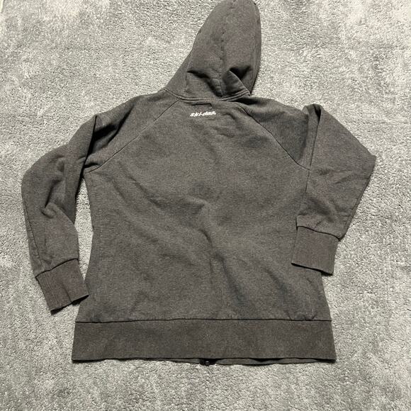 Ski Doo Hoodie Womens XL Zip Sweatshirt BRP Black Green Gray - Picture 3 of 7